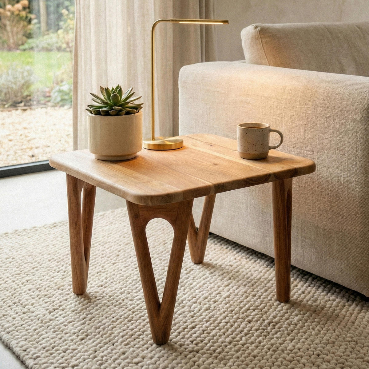 KLUBSKA MIZA, barve akacije  - barve akacije, Design, les (60/60/40cm) - Livetastic