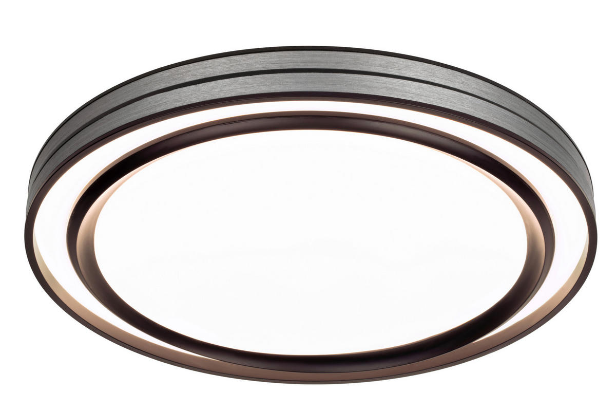 LED PLAFONJERA - bela/crna, Osnovno, metal/plastika (49/7,5cm) - Novel