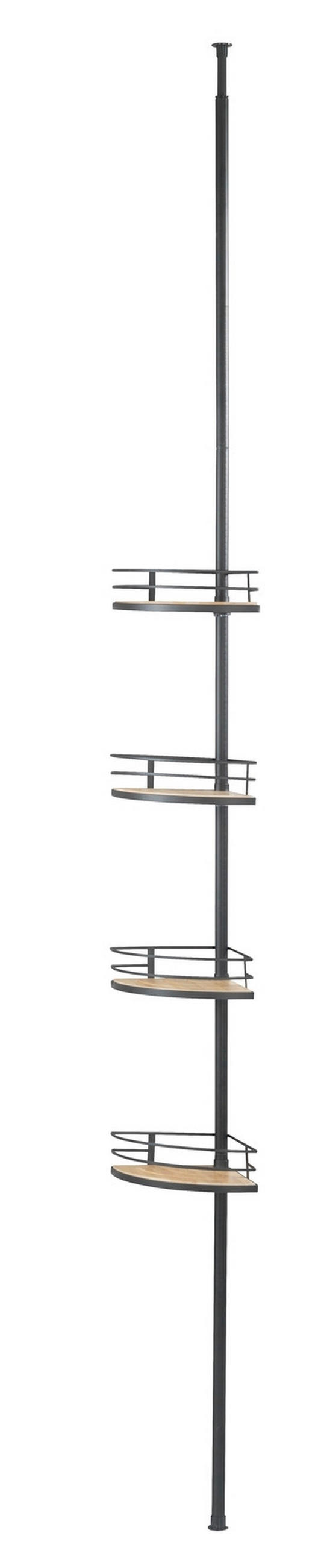 DUSCHREGAL 31/65-275/23 cm  - Schwarz/Naturfarben, Basics, Metall (31/65-275/23cm) - Wenko