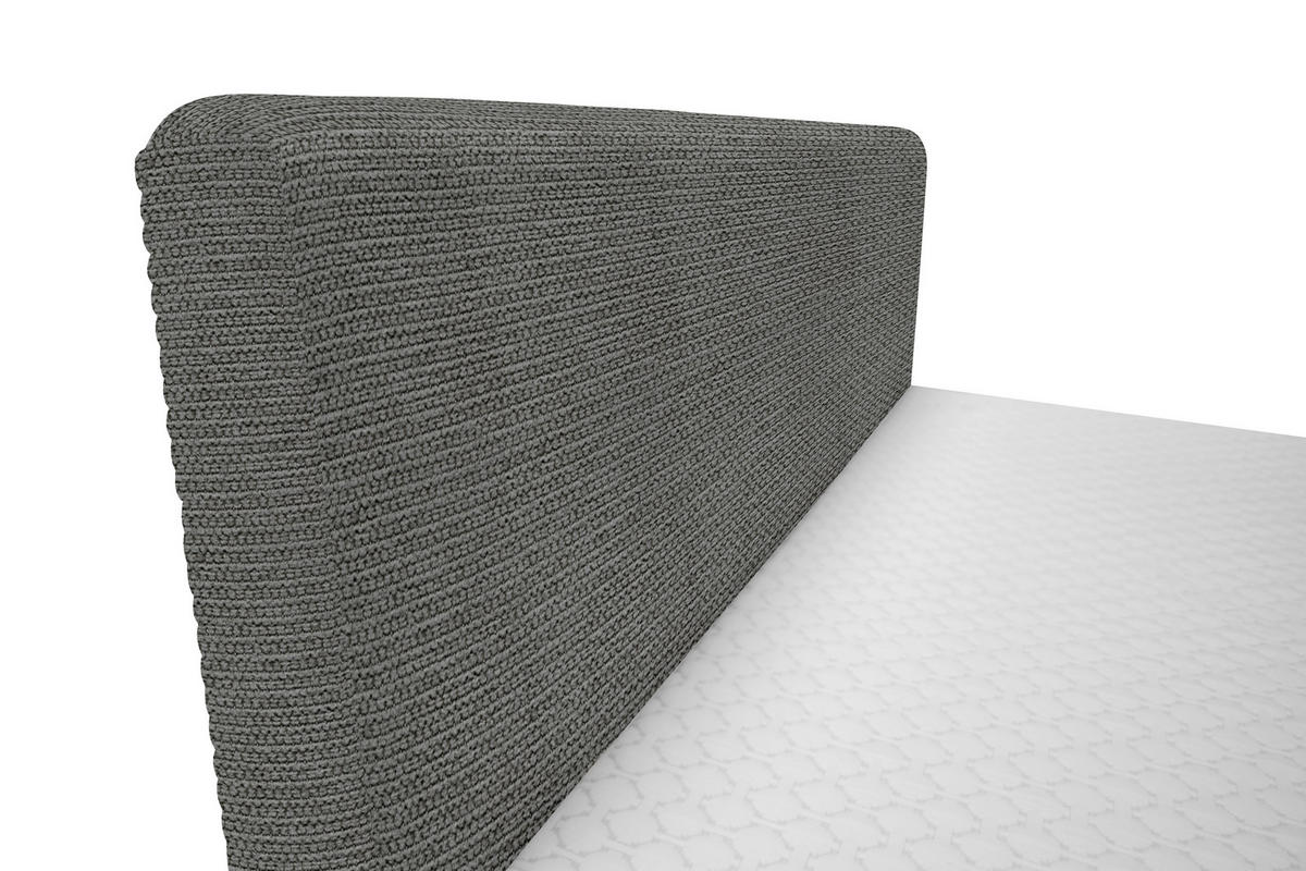 BOXBETT 160/200 cm  in Dunkelgrau  - Dunkelgrau/Schwarz, Design, Holz/Holzwerkstoff (160/200cm) - Xora