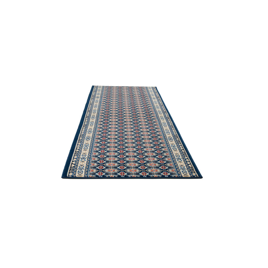 Thumbnail - Läufer Shiraz, Creme, Dunkelblau, Beige, Textil, orientalisch, rechteckig, 80x450 cm, Grüner Punkt, Textiles Vertrauen -...