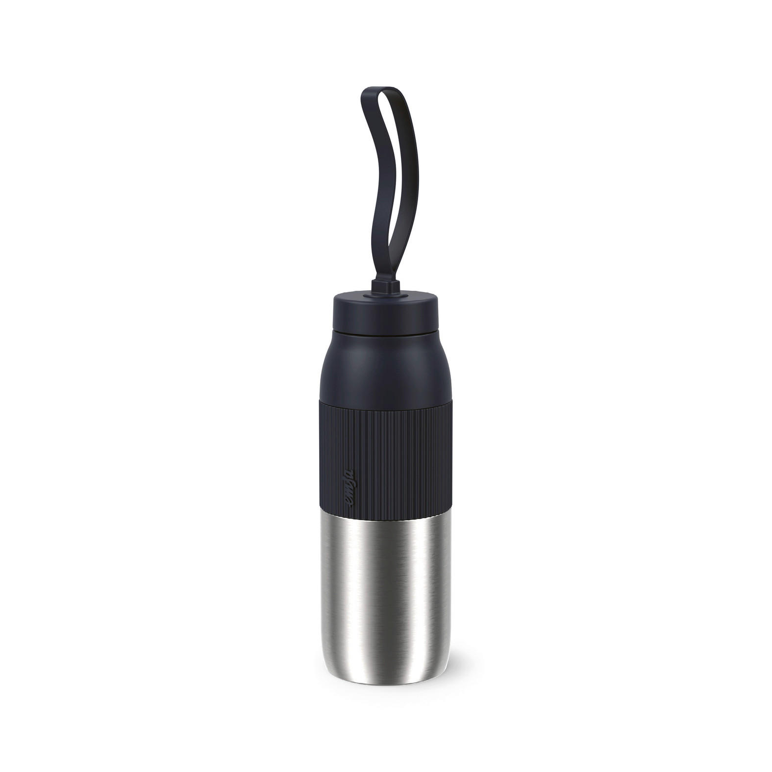 ISOLIERFLASCHE beYou 0,5L L  - Schwarz, Basics, Metall (7,4/7,4/24,20cm) - Emsa