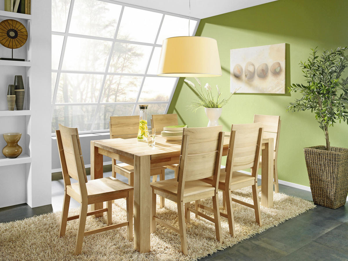 ESSTISCH Kernbuche massiv rechteckig Buchefarben  - Buchefarben, KONVENTIONELL, Holz (160-240/90/76cm) - Linea Natura