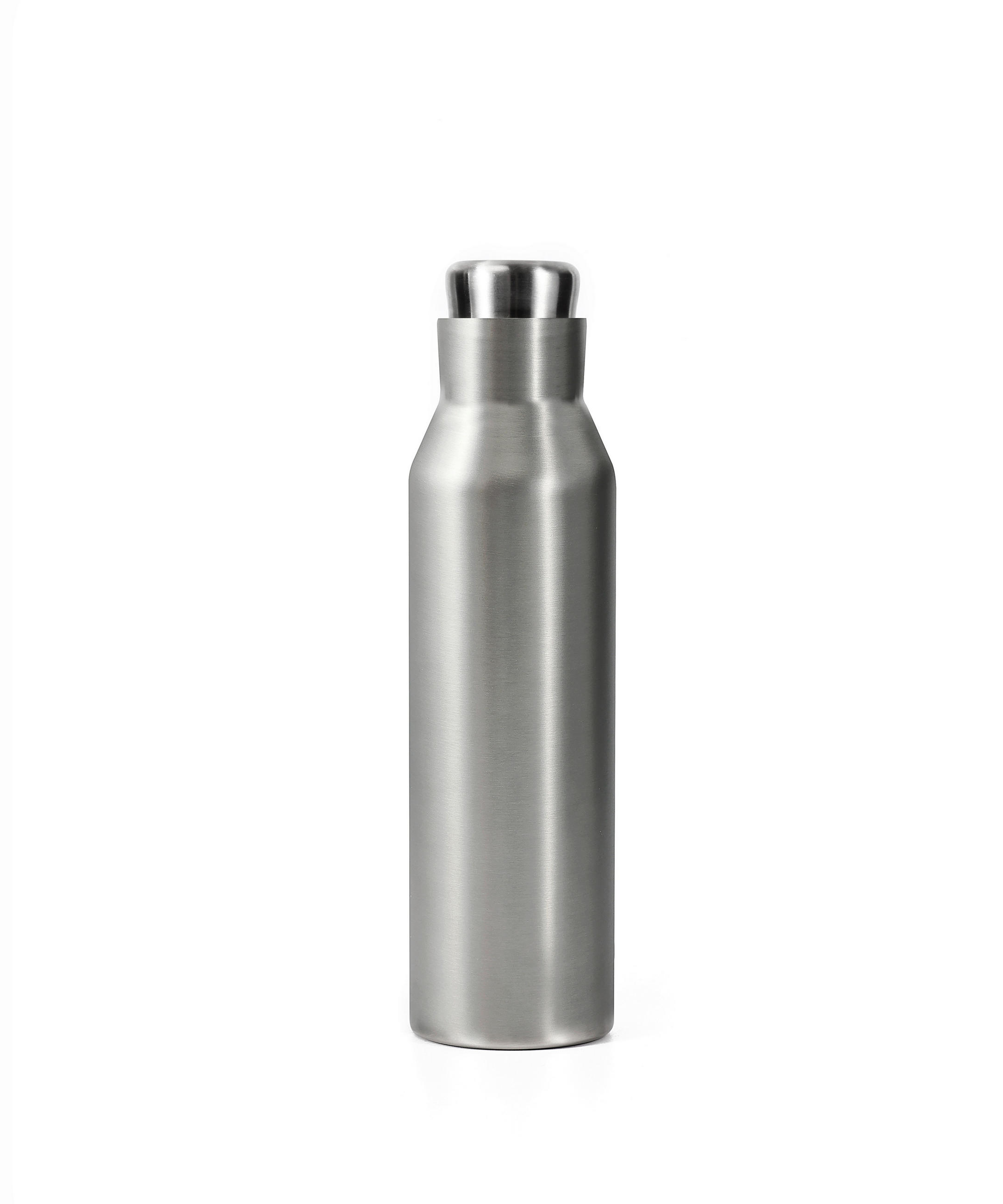 ISOLIERFLASCHE 0,5 L  - Edelstahlfarben/Dunkelgrau, Trend, Kunststoff/Metall (6,9/26,0cm) - Homeware Profession.