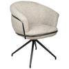 ARMLEHNSTUHL  in Eisen Bouclé  - Schwarz/Naturfarben, Design, Textil/Metall (65/80,5/65cm) - Belluti