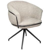 STOL MED ARMSTÖD järn bouclé  - svart/naturfärgad, Design, metall/textil (65/80,5/65cm) - Belluti