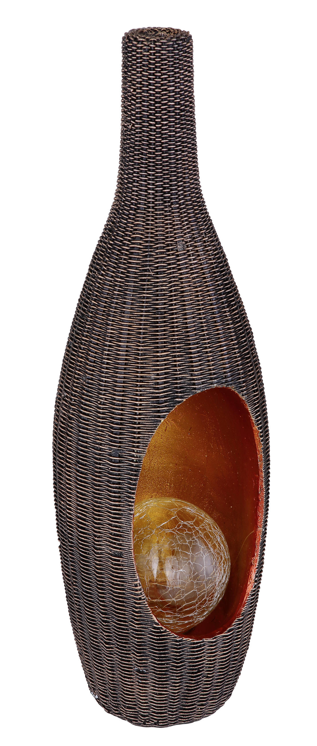SOLARLEUCHTE 14,3/13/45,5 cm   - Goldfarben/Braun, Design, Glas/Kunststoff (14,3/13/45,5cm) - Globo