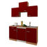 MINIKÜCHE E-Geräte, Spüle - Eichefarben/Rot, KONVENTIONELL (150/200/60cm) - Bessagi Home MINIKÜCHE E-Geräte, Spüle - Eichefarben/Rot, KONVENTIONELL (150/200/60cm) - Bessagi Home