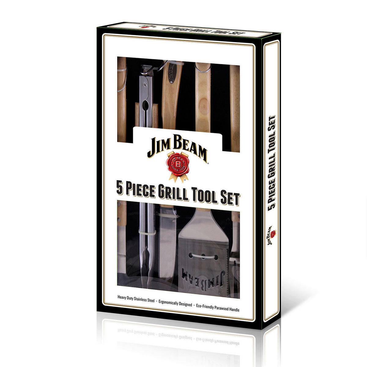 GRILLBESTECK - Ahornfarben/Akaziefarben, Trend, Holz/Metall (47/29/5cm) - Jim Beam