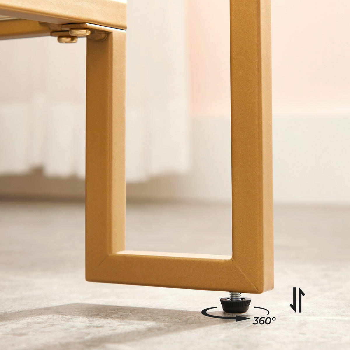 KONSOLENTISCH Goldfarben  - Goldfarben, Trend, Glas/Metall (100/35/80cm) - Boxxx