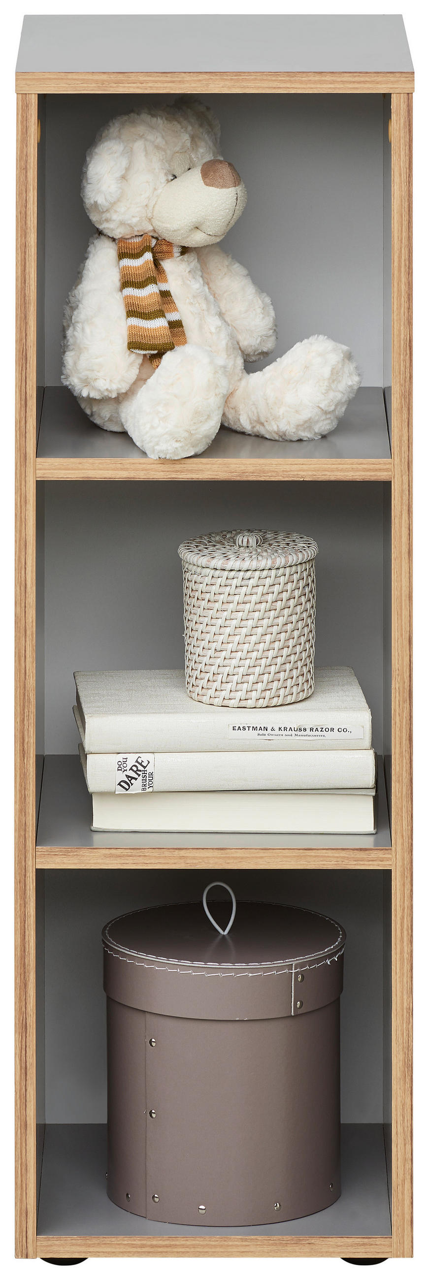 KOJENECKÝ SPODNÍ REGÁL šedohnědá,  - šedohnědá, Design, kompozitní dřevo (36/89/32cm) - Jimmylee