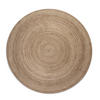 JUTETEPPICH 100 cm Jute Braided Greige  - Greige, Design, Textil (100cm)