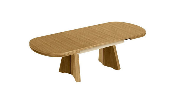 COUCHTISCH in Holz, Metall 125-165,5/71/54-73 cm  - Eichefarben, KONVENTIONELL, Holz/Metall (125-165,5/71/54-73cm) - Venda