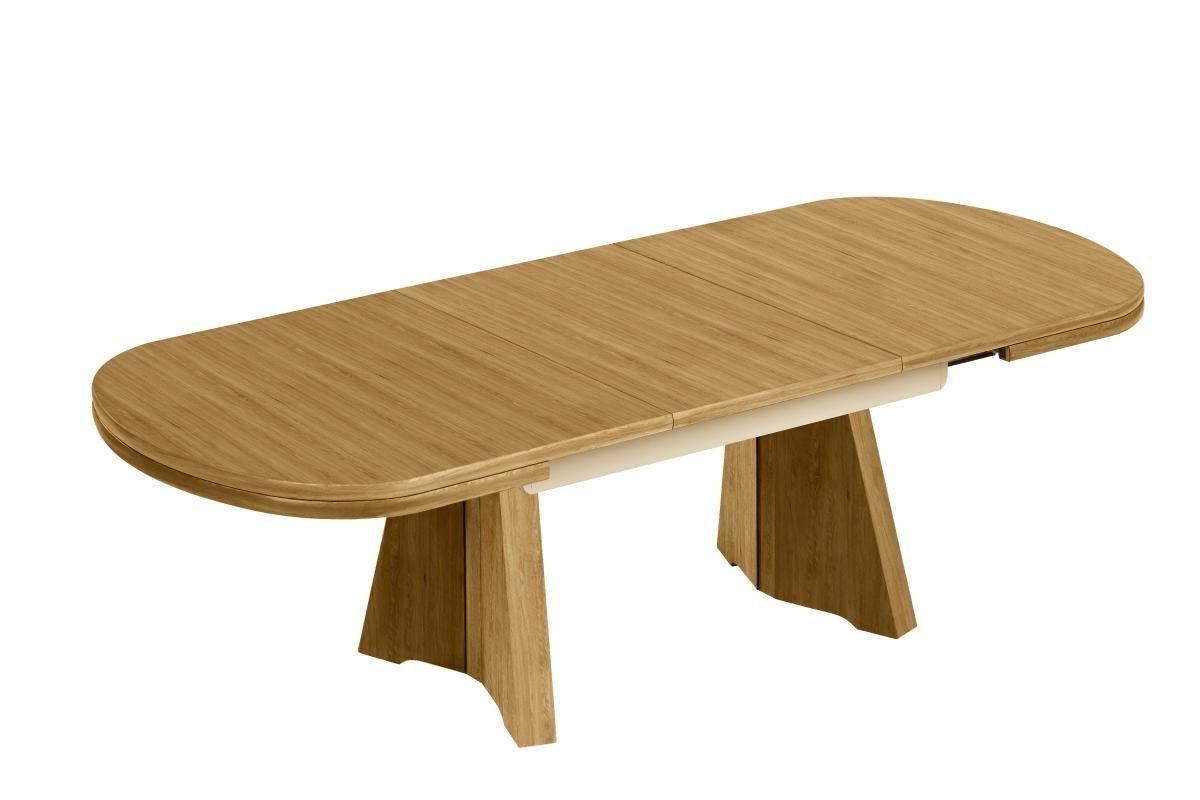 COUCHTISCH in Holz, Metall 125-165,5/71/54-73 cm  - Eichefarben, KONVENTIONELL, Holz/Metall (125-165,5/71/54-73cm) - Venda