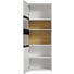 VITRINE Eichefarben, Weiß - Eichefarben/Schwarz, Design, Glas/Holzwerkstoff (64/179,2/44,8cm) - Now by Hülsta