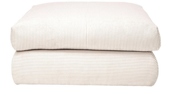 HOCKER in Textil Naturfarben - Schwarz/Naturfarben, Design, Textil (110/50/110cm) - Ambia Home