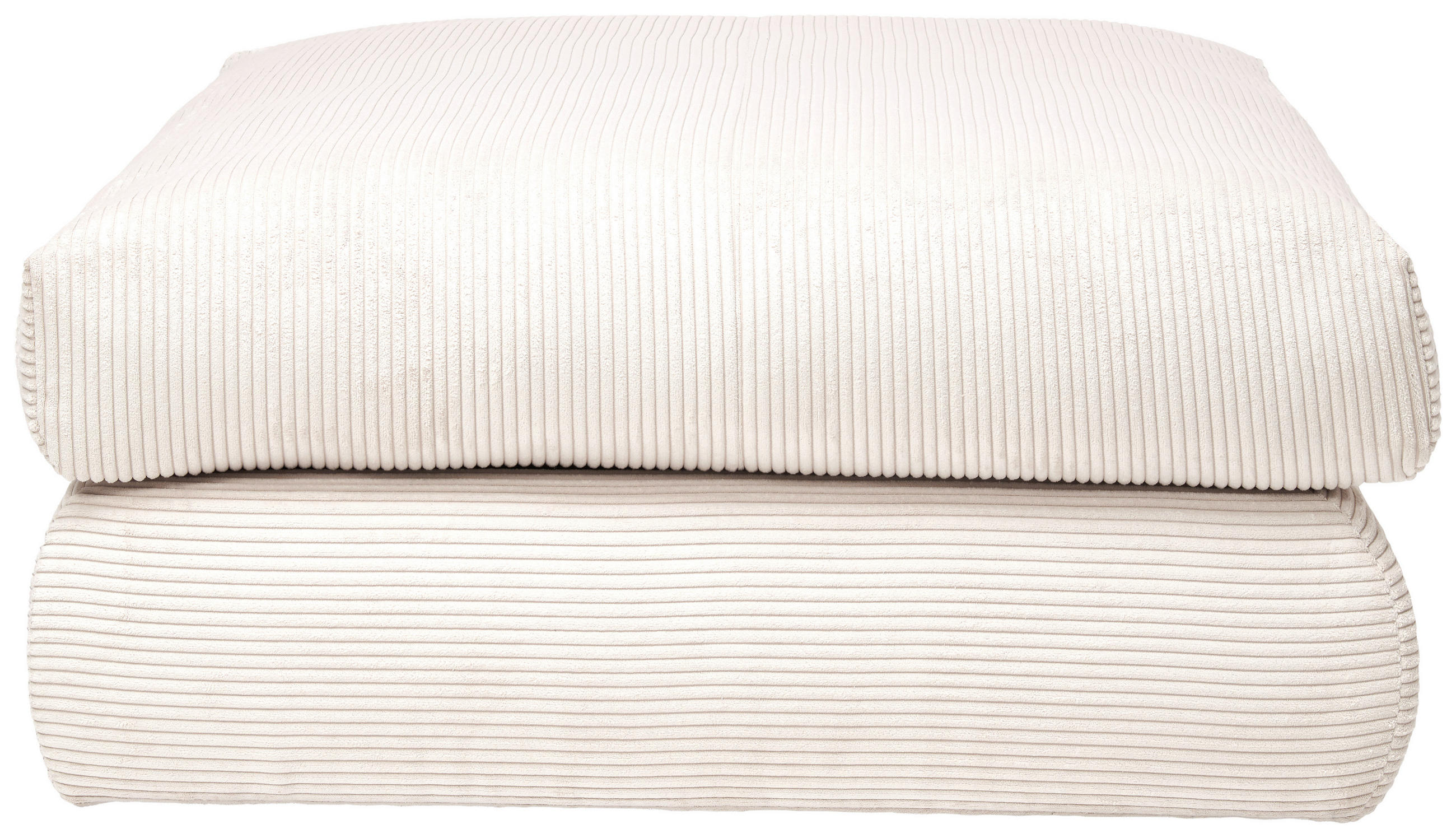 HOCKER in Textil Naturfarben  - Schwarz/Naturfarben, Design, Textil (110/50/110cm) - Ambia Home