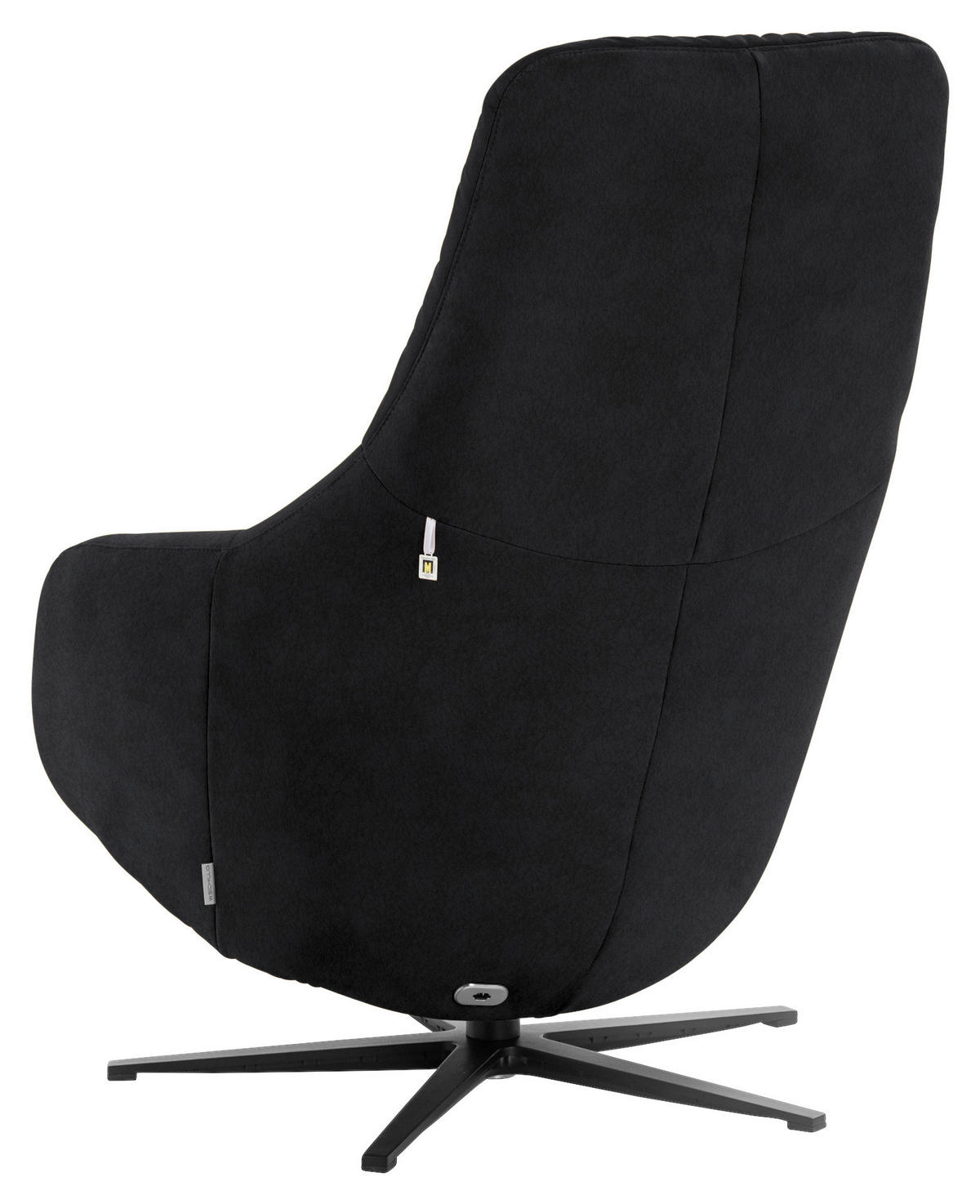 RELAXSESSEL in Textil Schwarz  - Schwarz, Design, Textil/Metall (77/108/95cm) - Chilliano