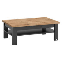 COUCHTISCH 110/70/40 cm rechteckig Graphitfarben, Eiche Artisan  - Graphitfarben/Eiche Artisan, Design, Holzwerkstoff (110/70/40cm) - SetOne by Musterring