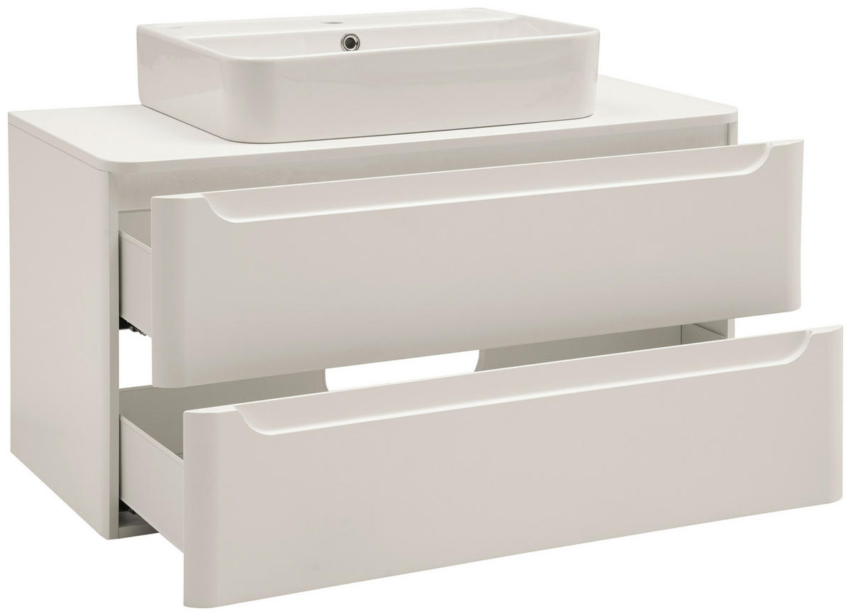 WASCHTISCHKOMBI 101 cm  - Weiß, KONVENTIONELL, Keramik/Holzwerkstoff (101cm) - Xora