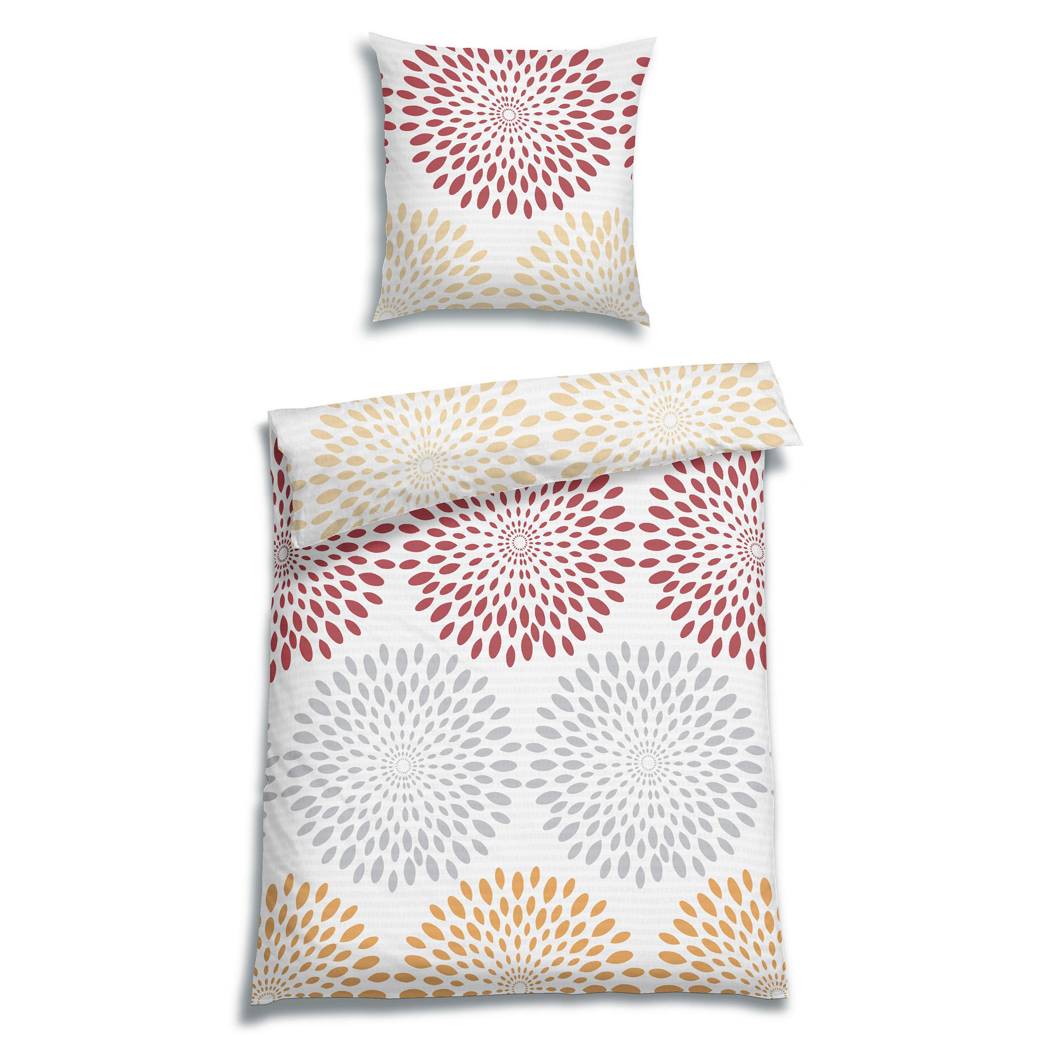 BETTWÄSCHE 2-teilig Seersucker 135/200 cm  - Rot, Basics, Textil (135/200cm) - Florella