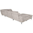 WOHNLANDSCHAFT Creme Struktur  - Creme/Schwarz, KONVENTIONELL, Textil/Metall (188/357/253cm) - Carryhome