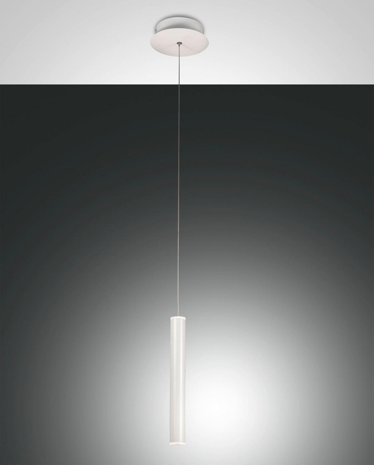 LED-PENDELLEUCHTE Prado 3,7/200 cm   - Weiß, Basics, Metall (3,7/200cm) - Fabas Luce