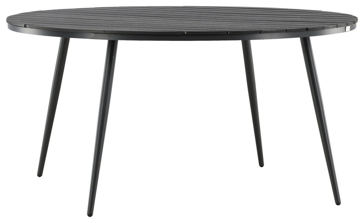 UTEBORD metall, plast rund  - svart, Klassisk, metall/plast (150/150/74cm) - Gardenson