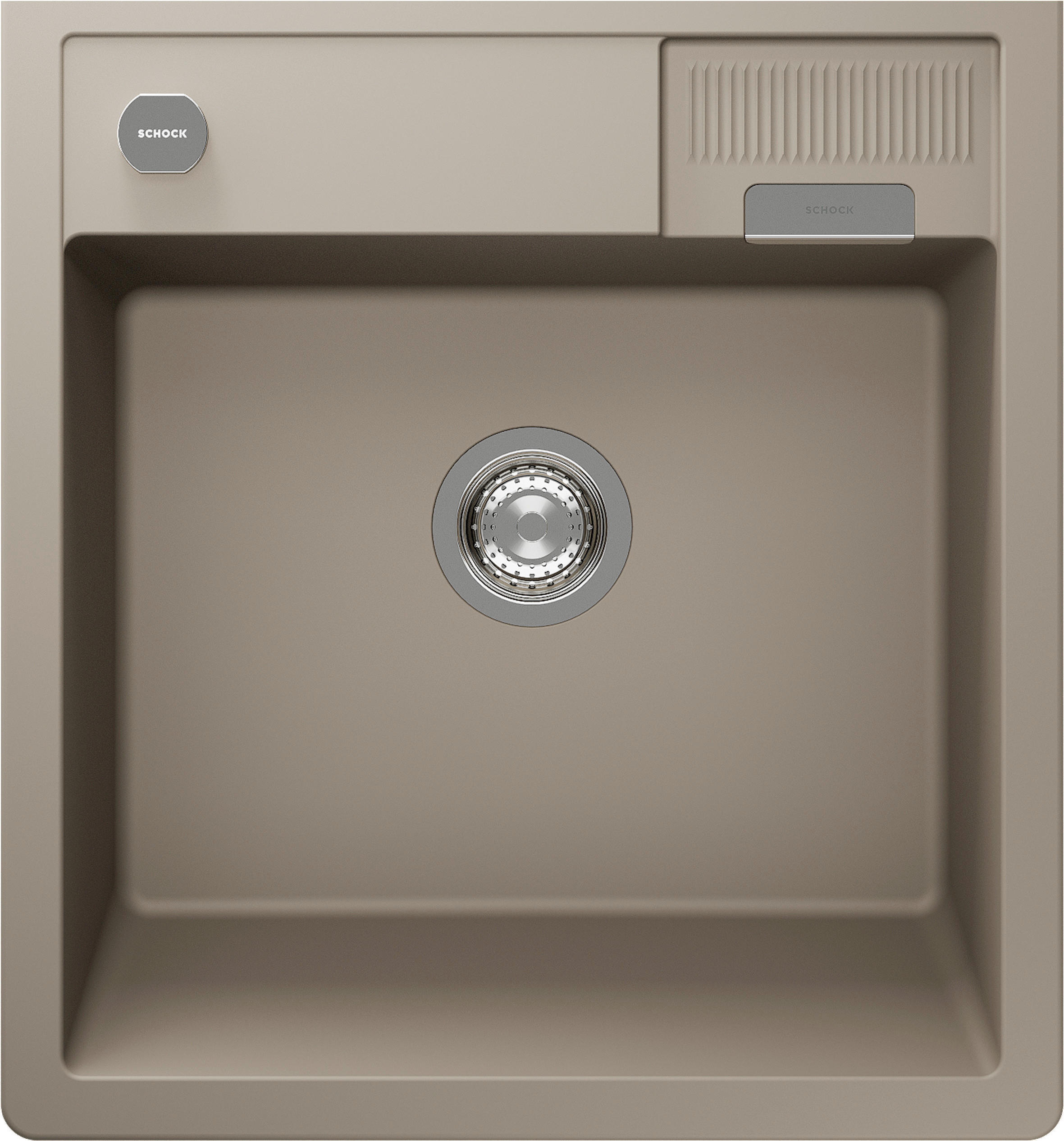 SPÜLE KALM100MTWI  - Beige, Basics, Stein (59,8/33,6/63cm) - Schock