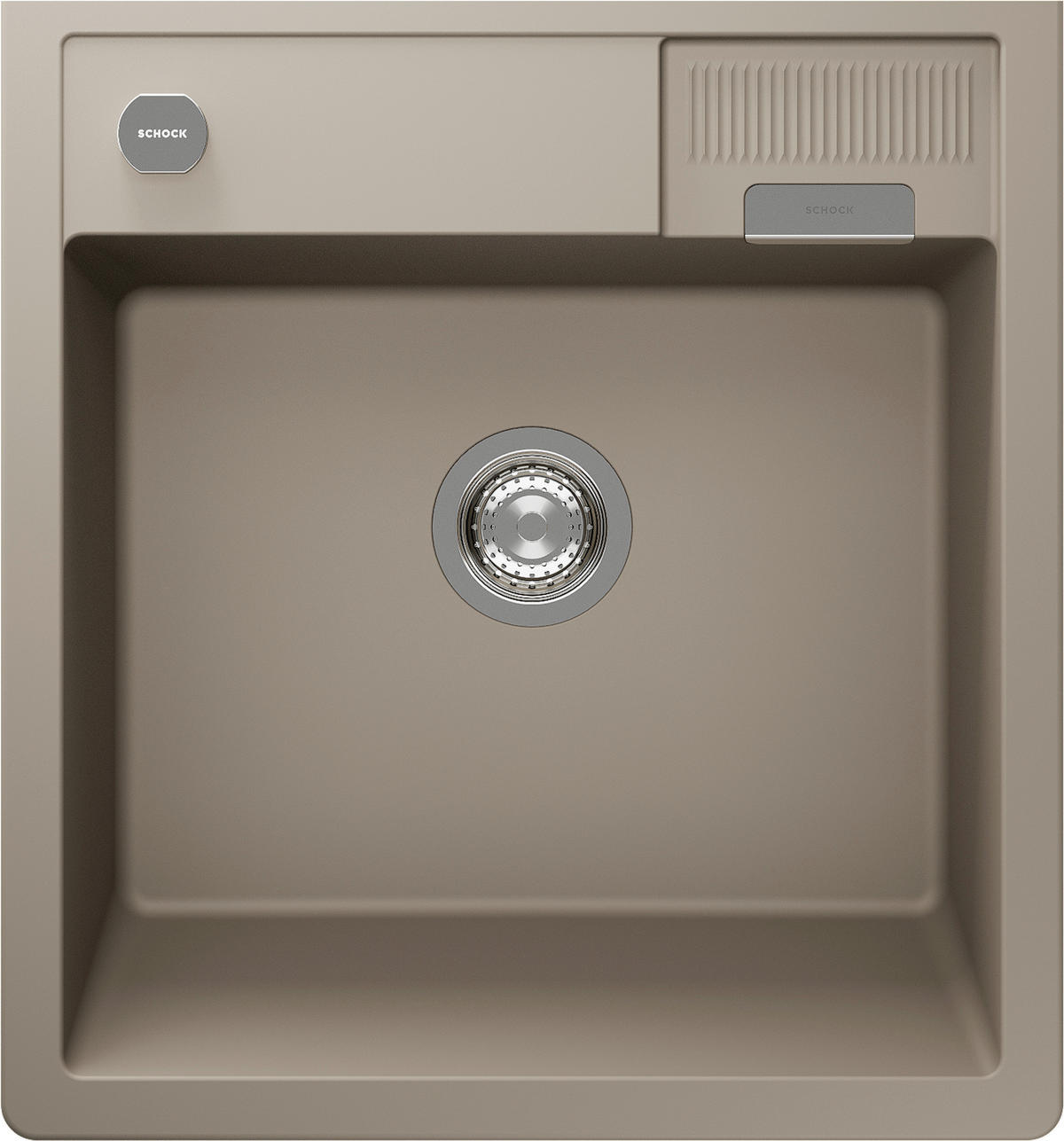 SPÜLE KALM100MTWI  - Beige, Basics, Stein (59,8/33,6/63cm) - Schock