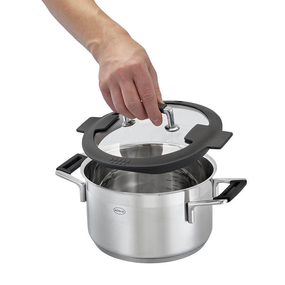KOCHTOPF Silence Pro 1,9 L  - Edelstahlfarben, Basics, Metall (16cm) - Rösle