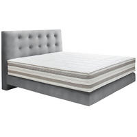 BOXSPRINGBETT 200/200 cm  in Grau  - Grau, KONVENTIONELL, Holz/Textil (200/200cm) - Dieter Knoll