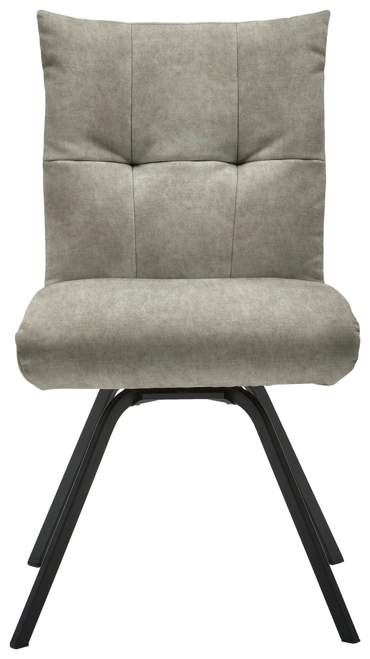 STUHL Velours  - Greige/Schwarz, Design, Textil/Metall (50/84/68cm) - Welnova