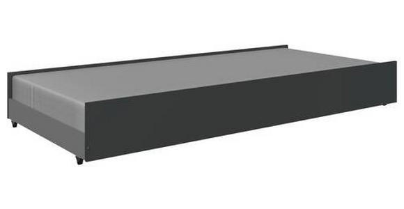 BETTKASTEN Graphitfarben, Weiß - Graphitfarben/Weiß, KONVENTIONELL, Holzwerkstoff (94/27/199cm) - Carryhome