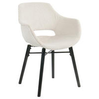 ARMLEHNSTUHL  in Cord matt  - Beige/Schwarz, MODERN, Holz/Kunststoff (58/81/61cm) - MID.YOU