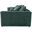 BIGSOFA in Flachgewebe Grün  - Chromfarben/Grün, KONVENTIONELL, Textil/Metall (256/68/122cm) - Carryhome