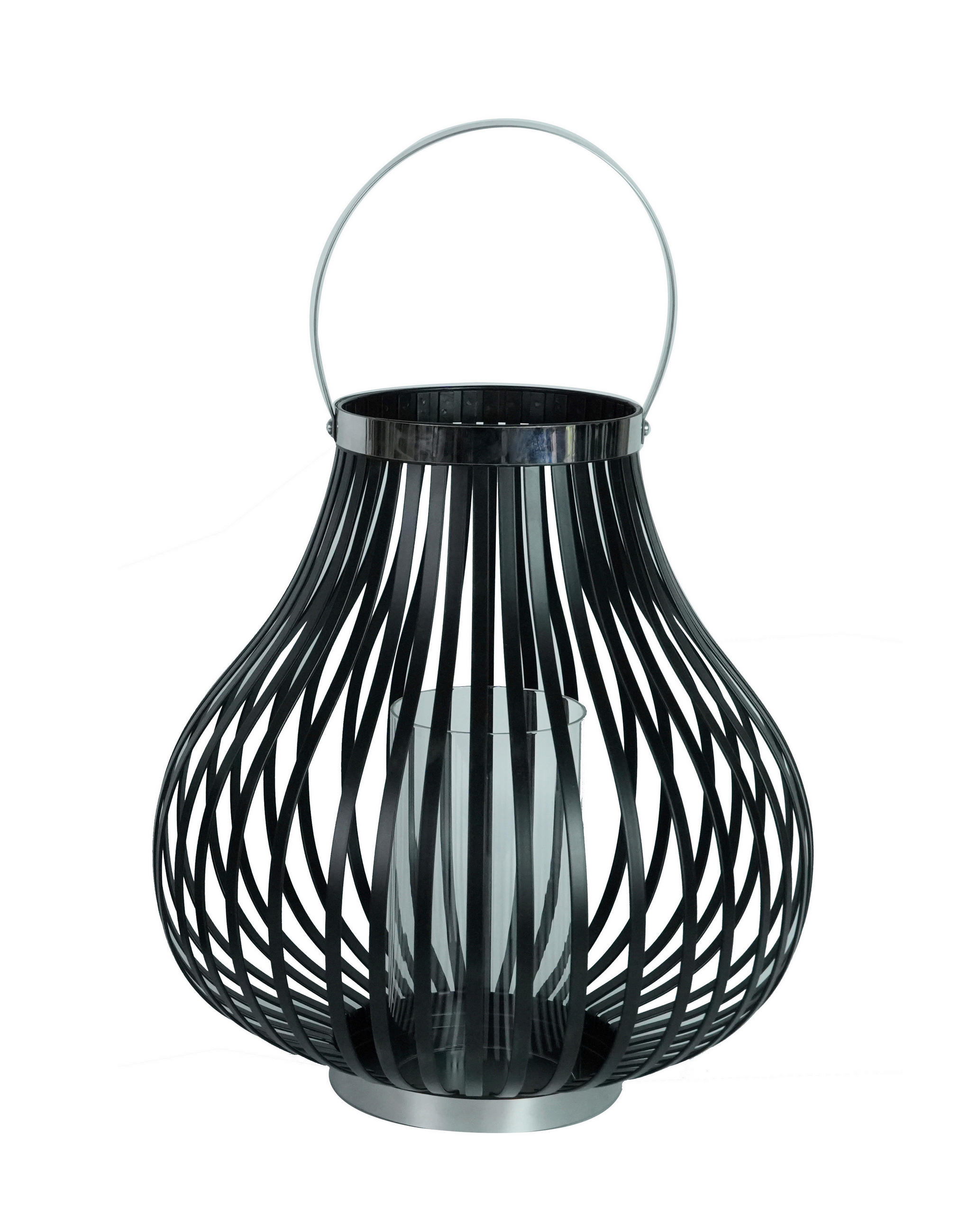 LATERNE - Klar/Edelstahlfarben, LIFESTYLE, Glas/Metall (34/35,5cm)