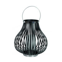 LATERNE - Klar/Edelstahlfarben, LIFESTYLE, Glas/Metall (34/35,5cm)