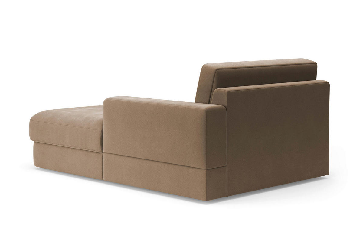 RÉCAMIERE Mikrofaser Braun  - Schwarz/Braun, Modern, Kunststoff/Textil (132/87/196cm) - Sit & More