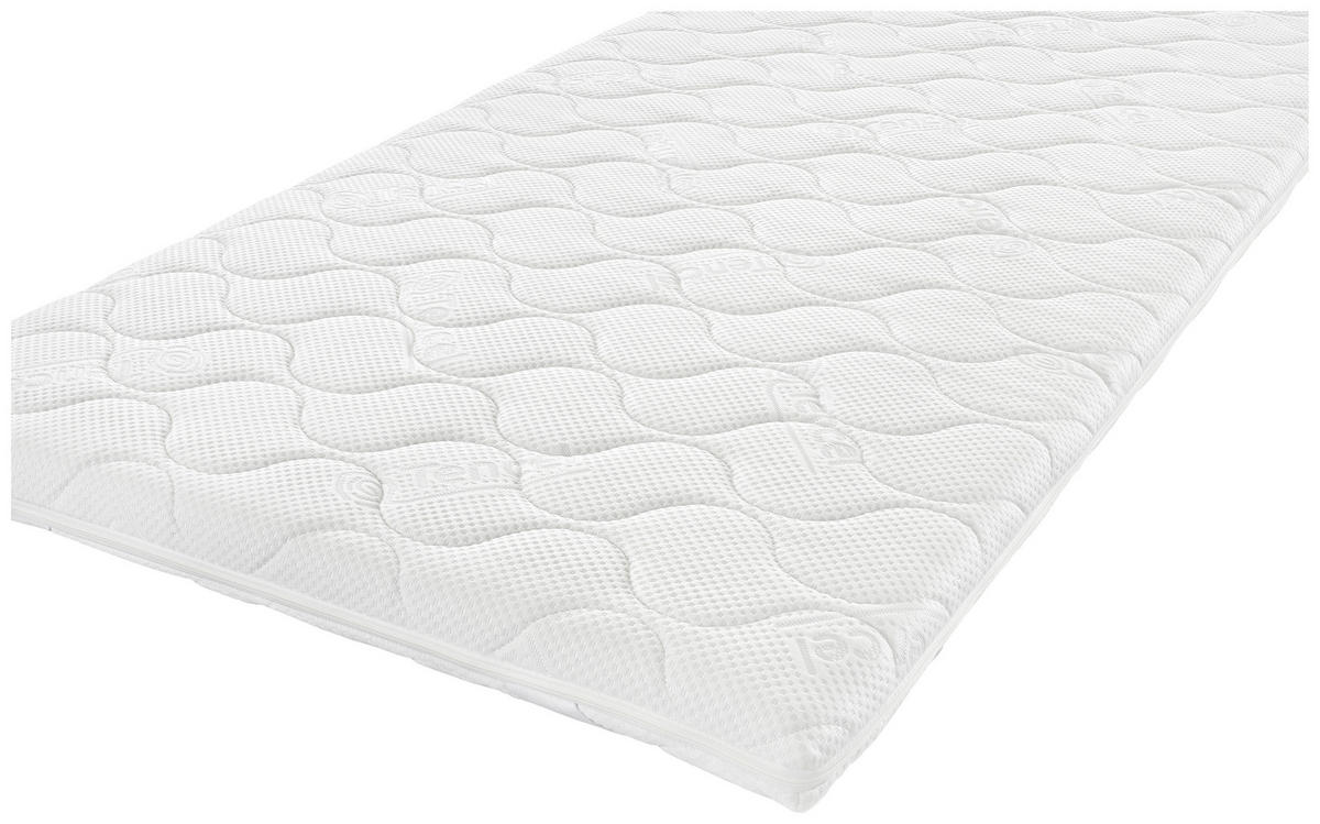 VRCHNÍ MATRACE, 90/200 cm - bílá, Basics, textil (90/200cm) - Novel