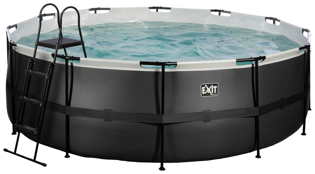EXIT POOL BLACK 427X122 Black 427/122 cm  - Schwarz, KONVENTIONELL, Metall (427/122cm) - EXIT Toys