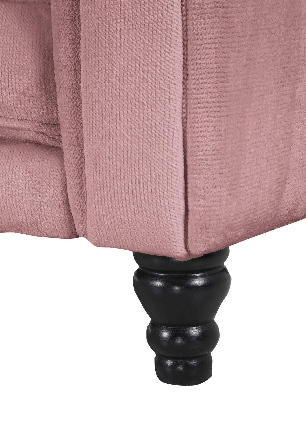 HÖRNSOFFA i plysch rosa  - mörkbrun/rosa, Design, trä/textil (160/260cm) - MID.YOU