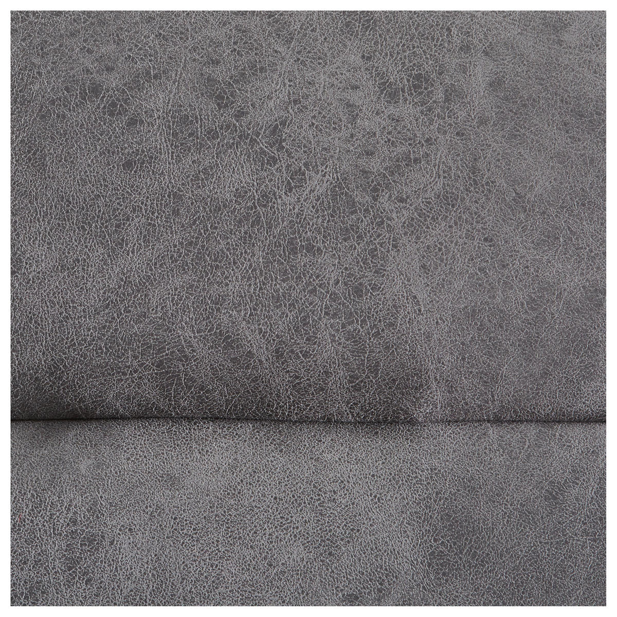 2,5-SITZER in Mikrofaser Grau  - Schwarz/Grau, Konventionell, Textil/Metall (226/90/105cm) - MID.YOU