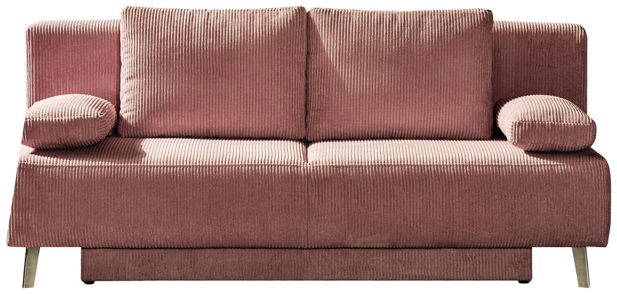 SCHLAFSOFA in Cord Rosa  - Rosa, Modern, Textil/Metall (193/85/88cm) - Novel