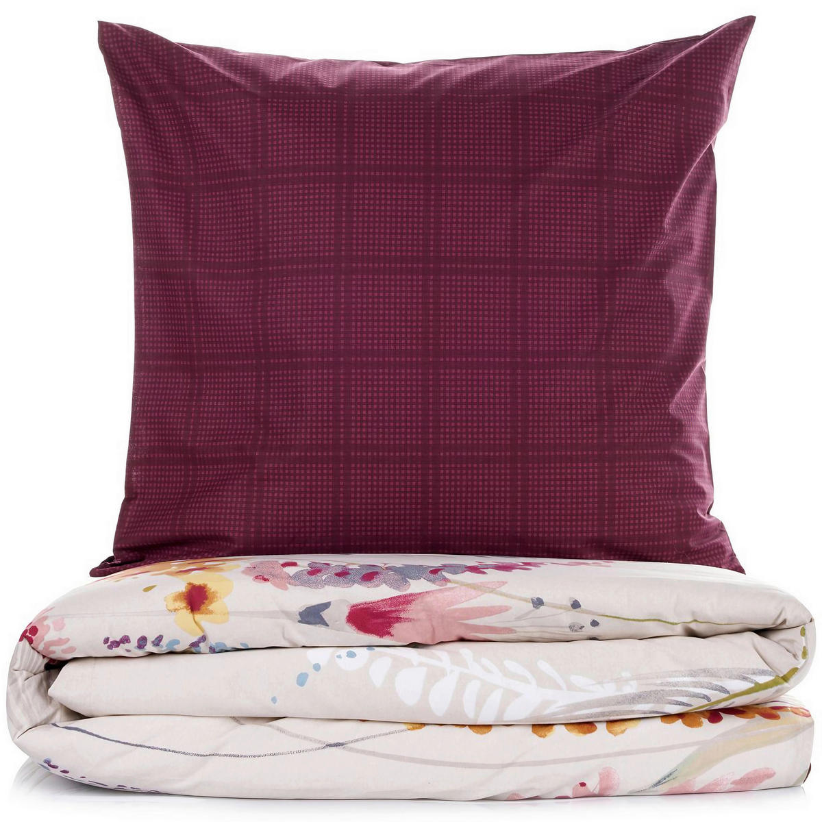 BETTWÄSCHE 135/200 cm  - Rot, Basics, Textil (135/200cm)