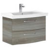 WASCHTISCHKOMBI 82 cm  - Chromfarben/Graphitfarben, KONVENTIONELL, Keramik/Holzwerkstoff (82cm) - Pelipal