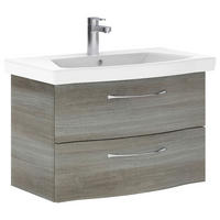 WASCHTISCHKOMBI 82 cm  - Chromfarben/Graphitfarben, KONVENTIONELL, Keramik/Holzwerkstoff (82cm) - Pelipal