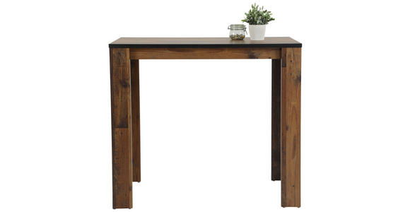 BARTISCH rechteckig Schwarz, Dunkelbraun - Dunkelbraun/Schwarz, MODERN, Holzwerkstoff/Metall (120/58/108cm) - Carryhome