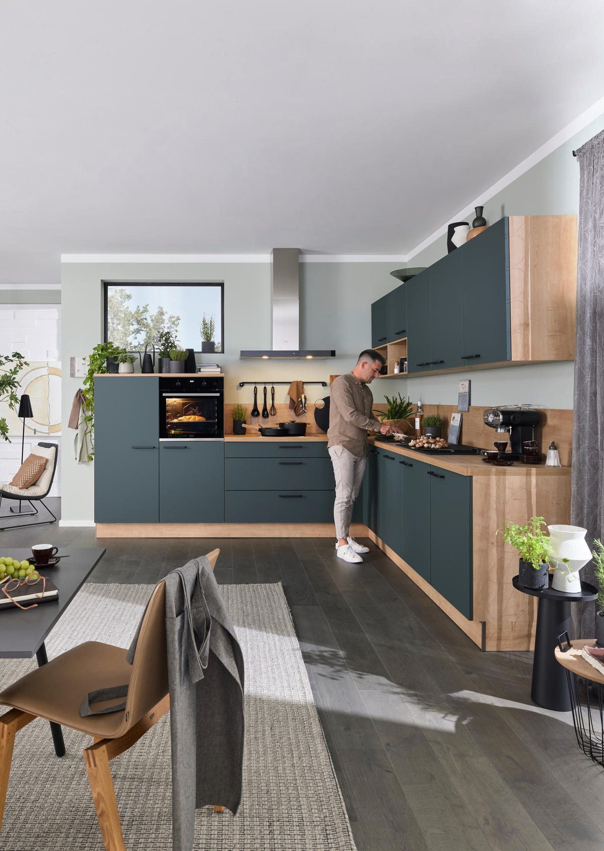 EINBAUKÜCHE   - Eichefarben, Design, Holzwerkstoff - Nolte Küchen