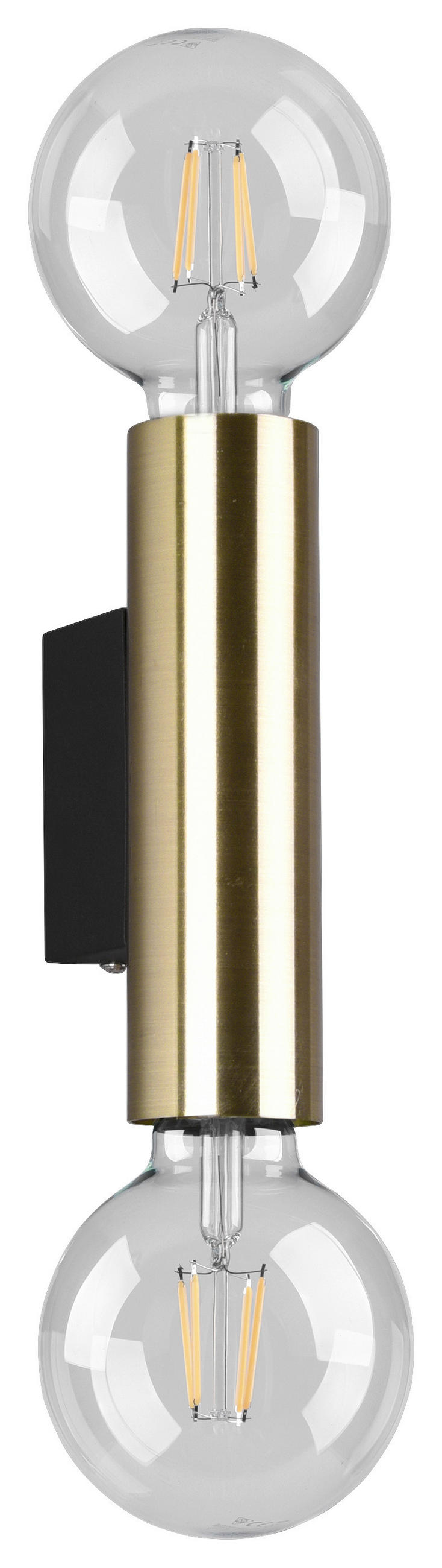 WANDLEUCHTE   - Messingfarben, Design, Metall (18/5/8,5cm) - P & B